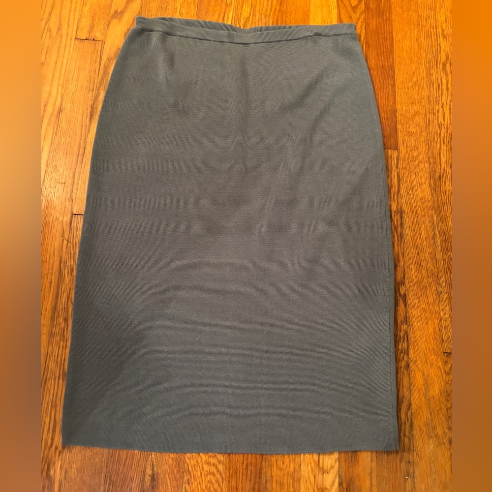 Eileen Fisher Silk Cotton Interlock Midi Skirt